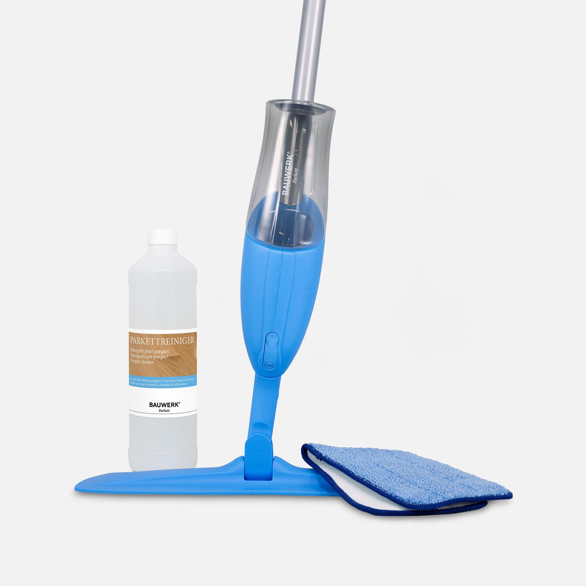 Bauwerk Spraymop Surface Mop with spray function, including cleaner and cloth