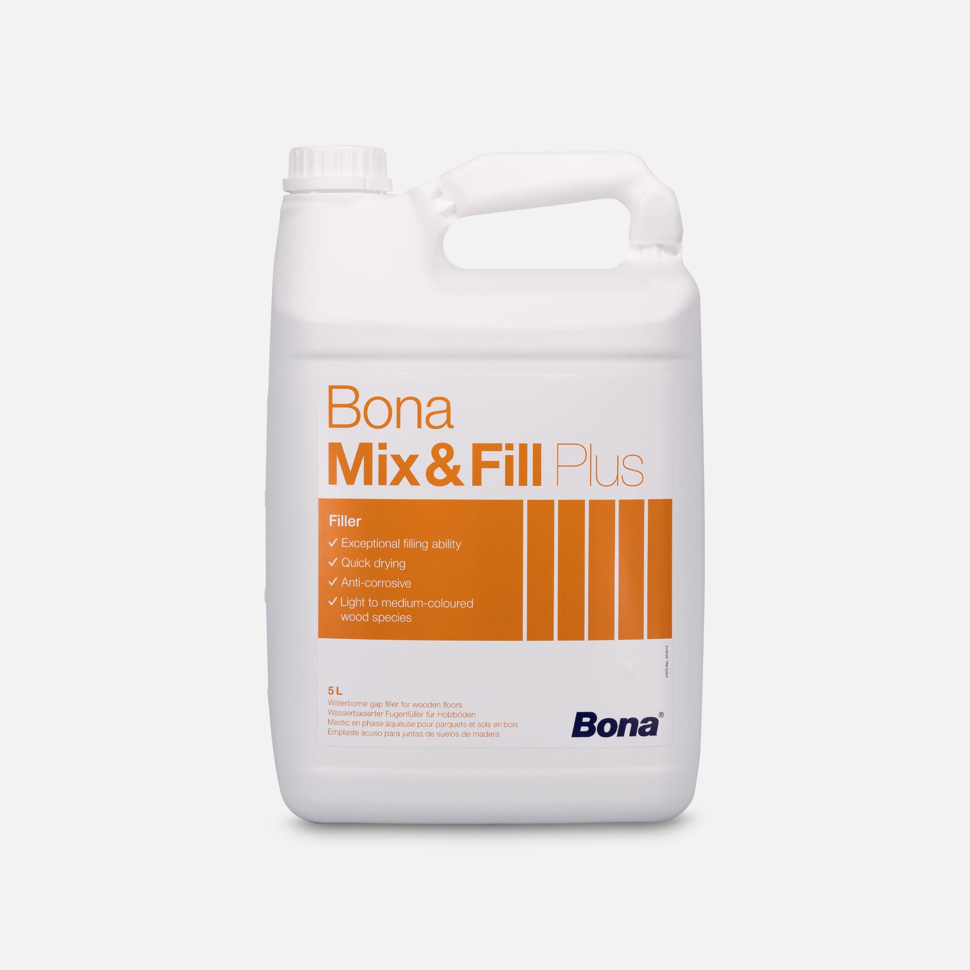 Bona MIX & FILL Plus; wasserbasiert emissionsarme, wasserbasierte Fugenkittlösung mit hohem