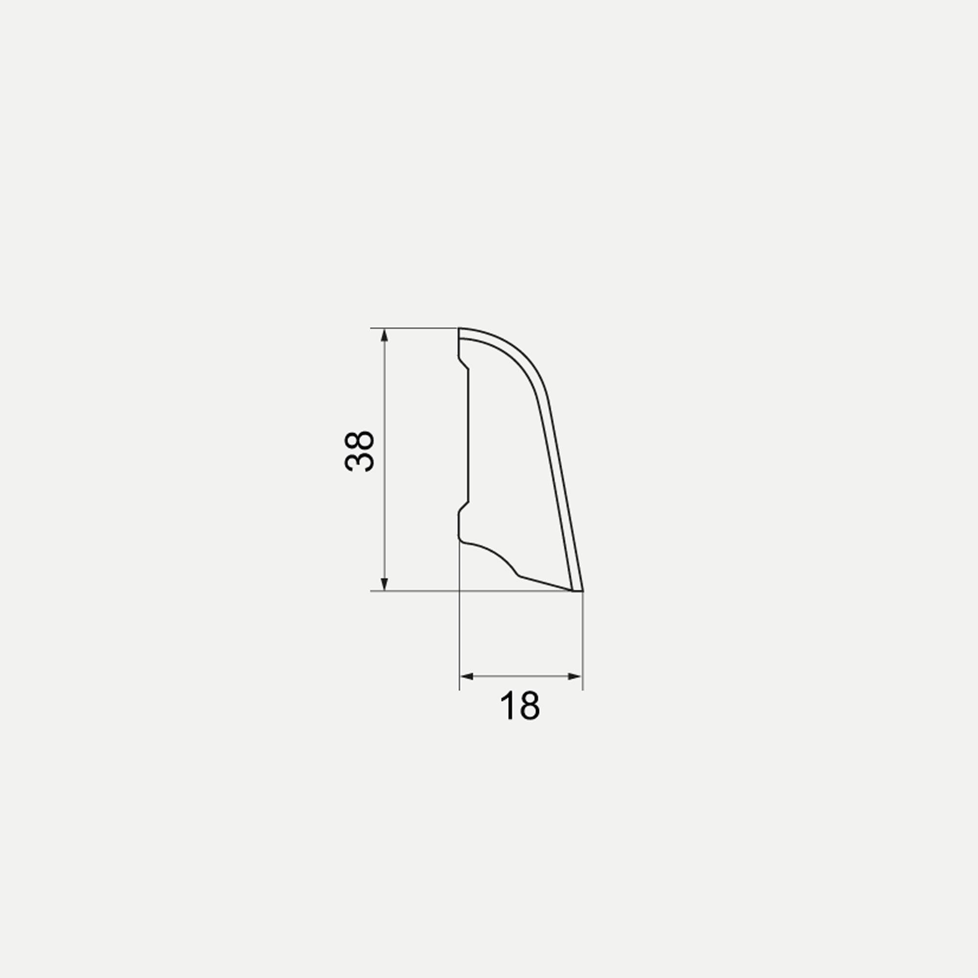Softline F | Ral 9010 | Veneered skirtings
